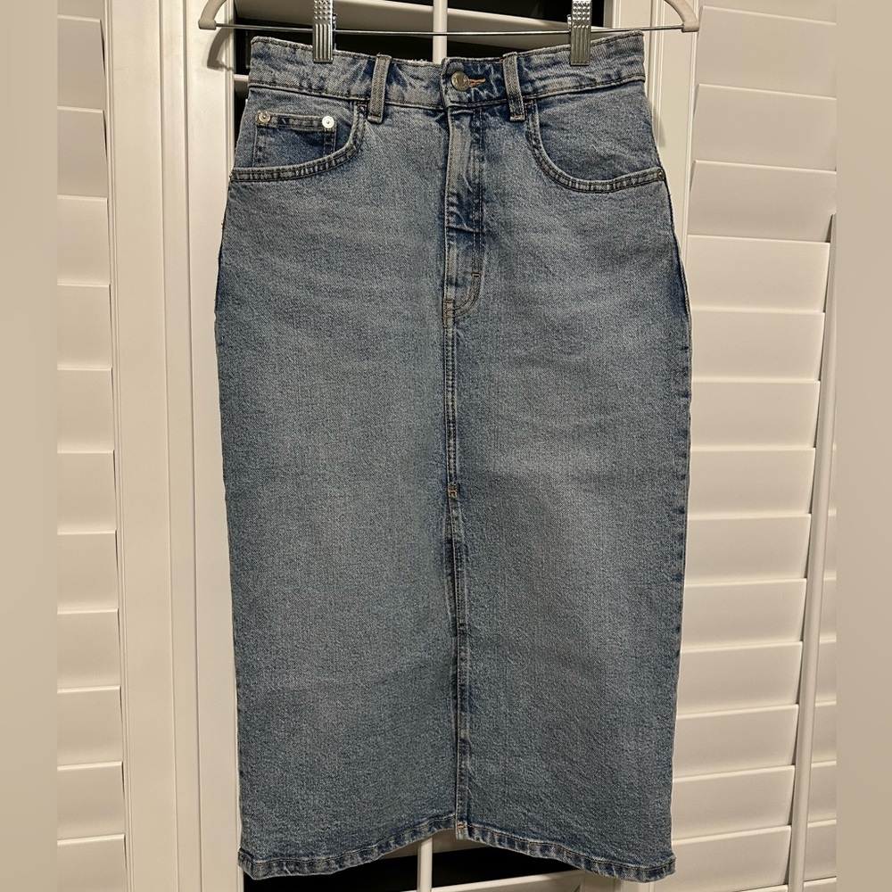 Zara Light Blue Denim Skirt